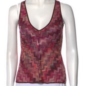 Missoni Tank Top
•   Pink
•   Printed
•   V-Neck